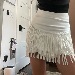 Francesca’s fringe skirt